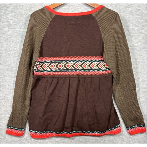 Hanna Andersson Girls Sweater M Cardigan‎ Brown Button - Picture 5 of 5